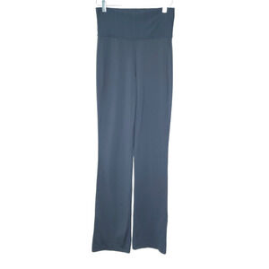 Lululemon High Rise Wide Leg Yoga Pants Gray Ribbed Wide Waistband